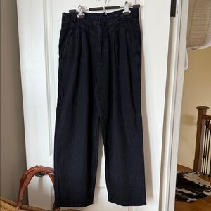 Free People Black Wide-Leg Pants